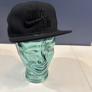 Nike Air Pro youth hat black embossed Nike Air logo Black on Black